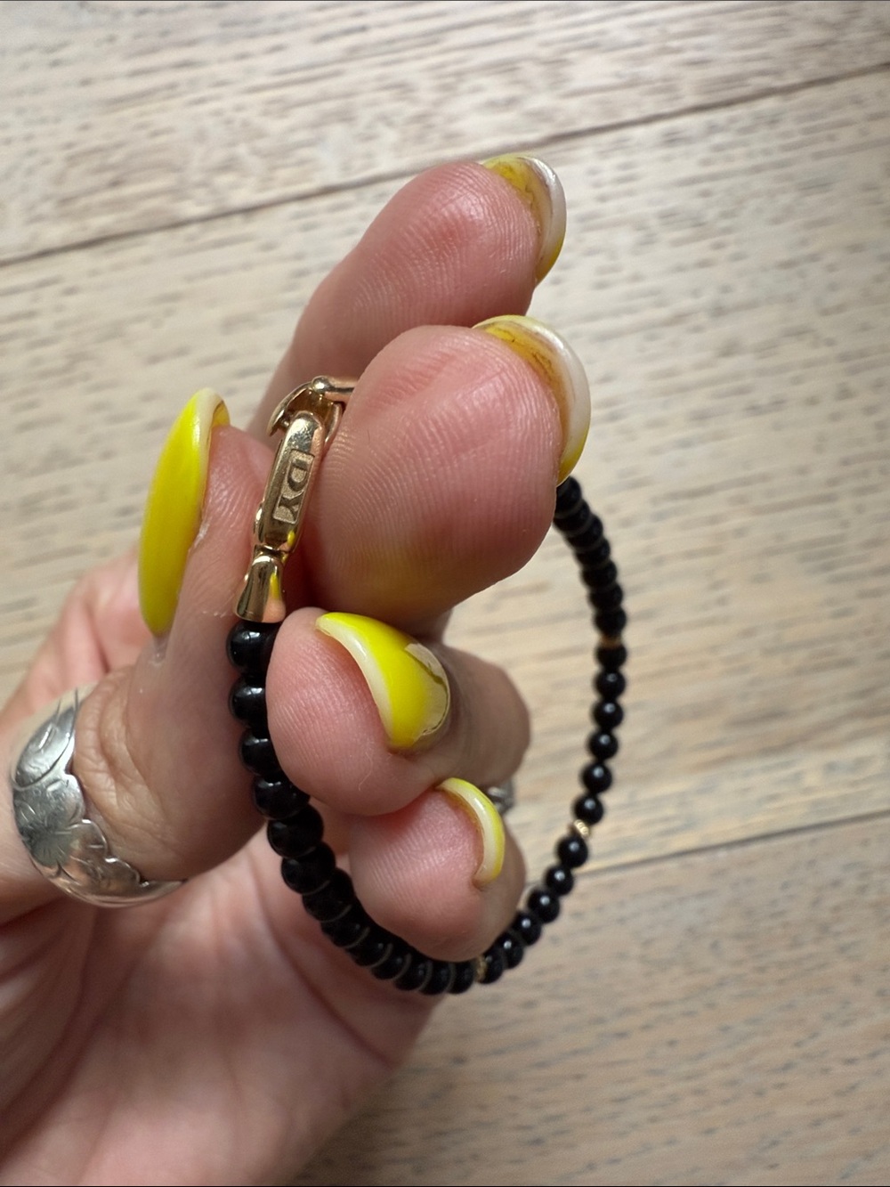 [RARE] David Yurman Black Onyx Spiritual Beads Bracelet with 14k Gold - Picture 2 of 4